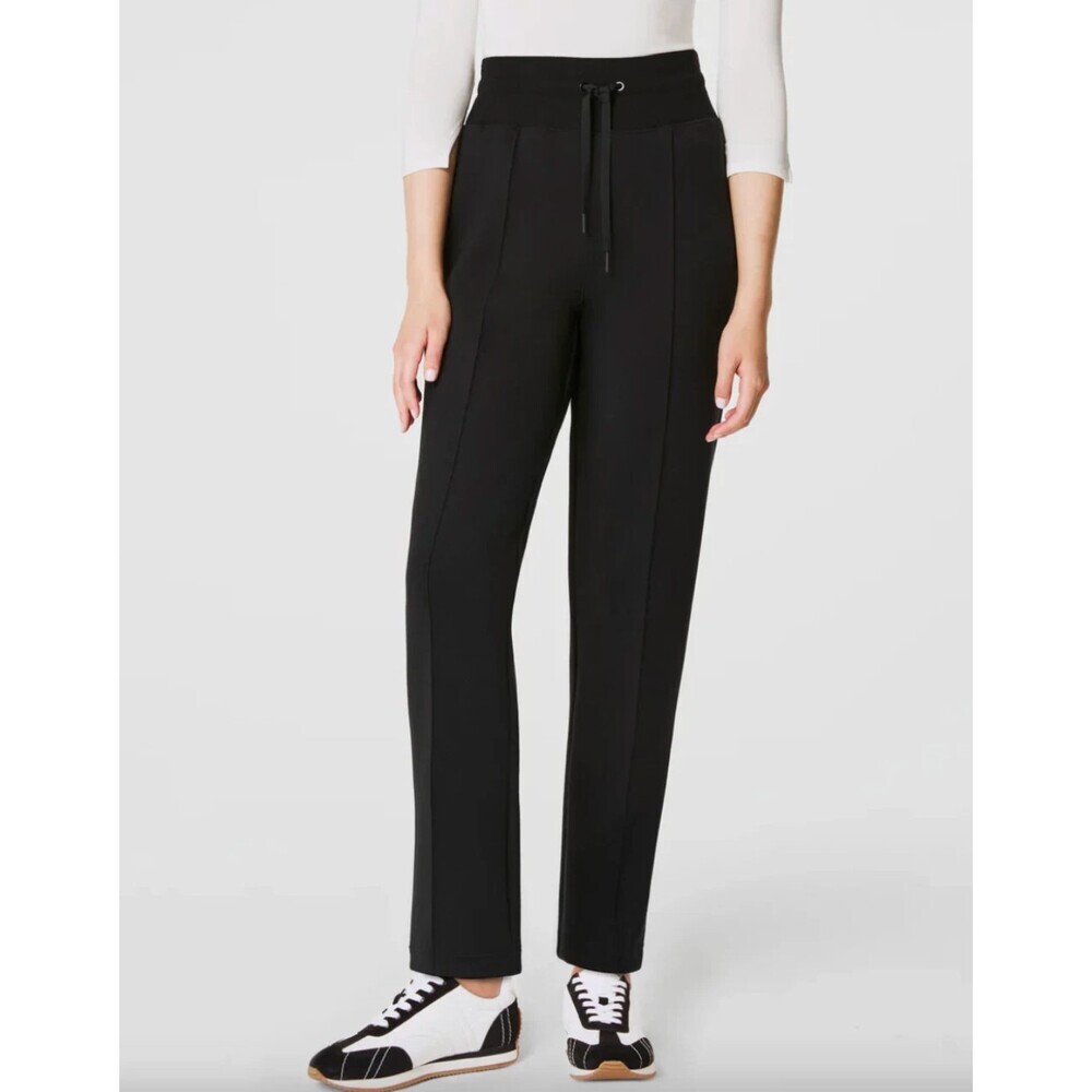 Spanx AirEssentials Luxe Tapered Pants in Black Size 1X Sweatpants Comfy Stretch